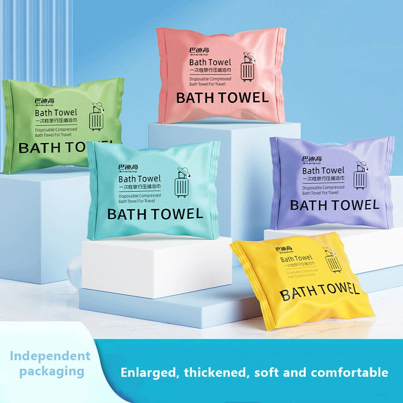 1PC Disposable 70x100cm Bath Towel Quick-Drying Beach Large Travel Trip Shower Washable Towel