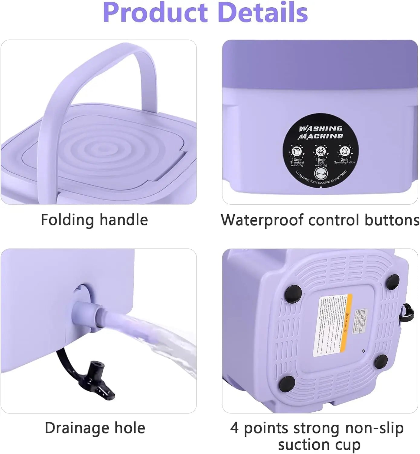 Portable Washing Machine Mini Washing Machine Folding Washing Machine Suitable for Baby Clothes Underwear or Socks Small Clothes
