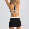 Tennis Skort Yoga Bra Top Shorts Tracksuit Women Sport Set Badminton Golf Wear 2024 Green Black Pink Fitness Gym Outfit Workout