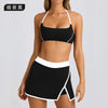 Tennis Skort Yoga Bra Top Shorts Tracksuit Women Sport Set Badminton Golf Wear 2024 Green Black Pink Fitness Gym Outfit Workout