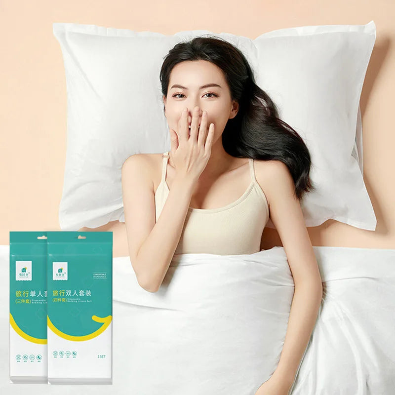 Disposable Bedding, For Hotel or Travel, Anti-Dirty, Waterproof, Portable, Bedsheet Bed Sheet Set Trip Necessities Portable