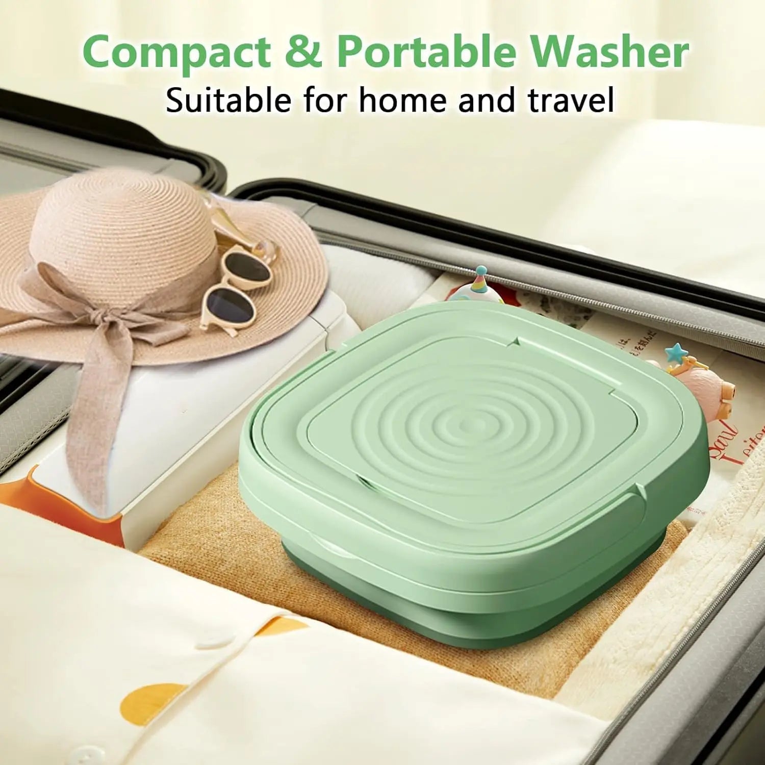 Portable Washing Machine Mini Washing Machine Folding Washing Machine Suitable for Baby Clothes Underwear or Socks Small Clothes